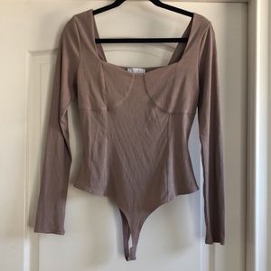 SAGE THE LABEL BODYSUIT / Woman’s Large / Color: Nude